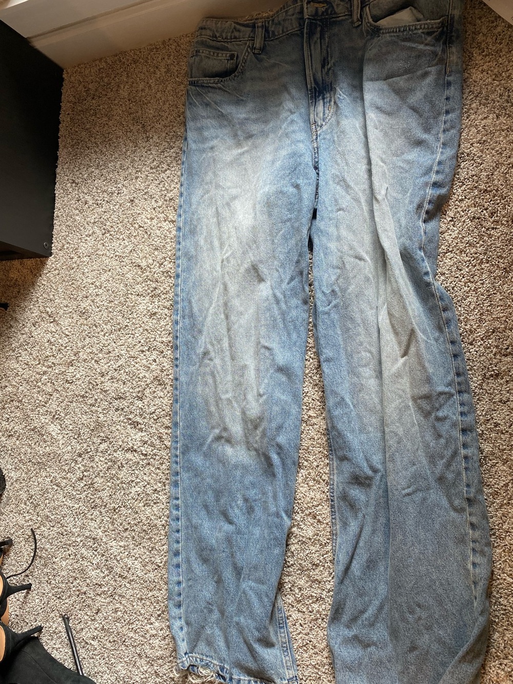 NWT H&M Straight Light Blue Denim Jeans, US 14